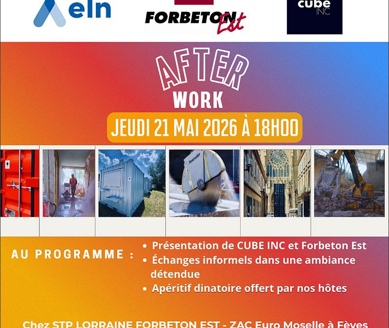 JEUDI 21 MAI 2026 : Afterwork