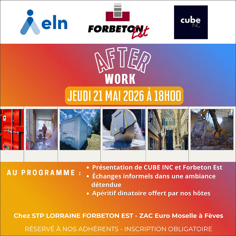 21 mai 2026 : Afterwork avec CUBE INC et Forbeton Est - ELN