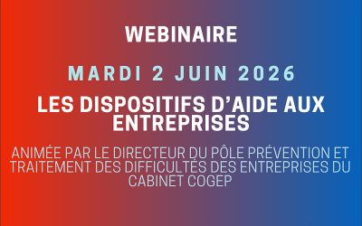 MARDI 2 JUIN 2026 : Webinaire – aides aux entreprises