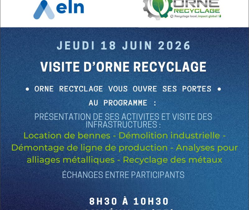 JEUDI 18 JUIN 2026 : visite ORNE RECYCLAGE à Amnéville
