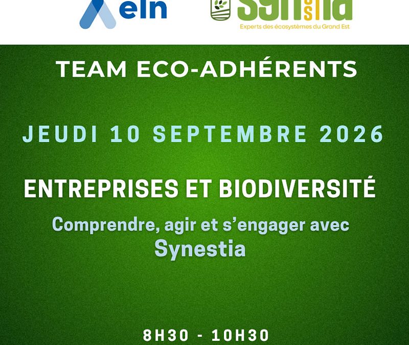 JEUDI 10 SEPTEMBRE 2026 : Biodiversité avec Synestia