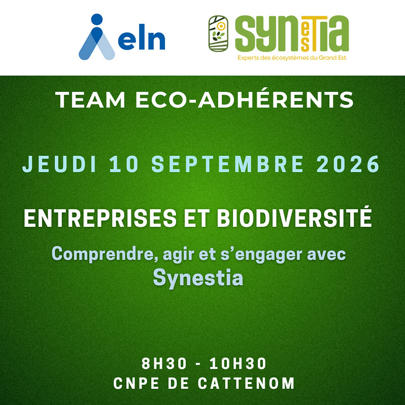 Jeudi 10 septembre 2026 : Entreprises et biodiversité avec Synestia - ELN