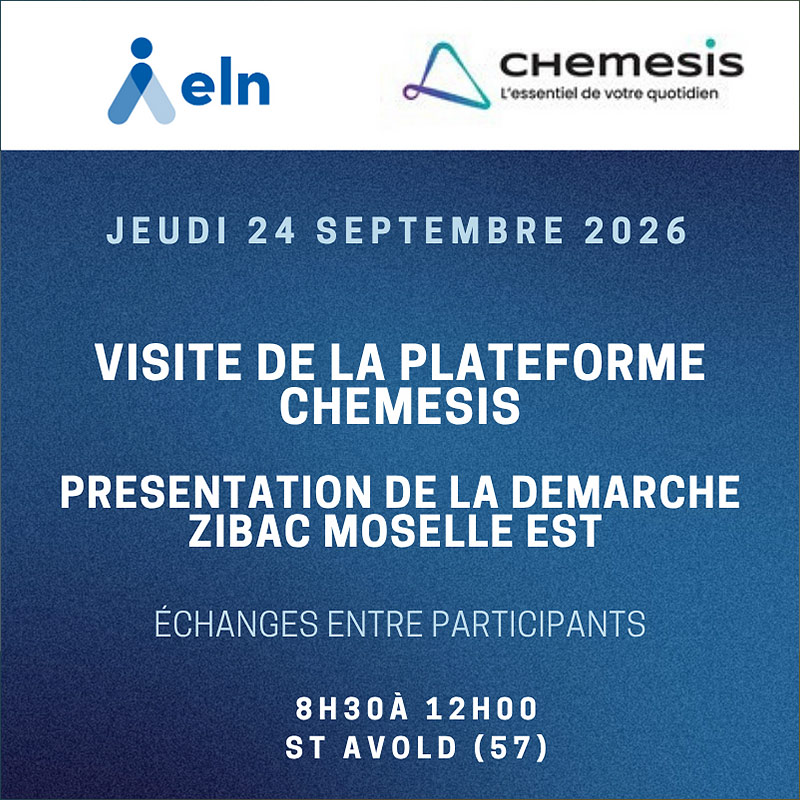 Jeudi 24 septembre 2026 : Visite de la plateforme CHEMESIS - ELN